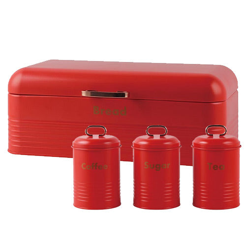 Totally 4pc BreadBin Combo Colour Red Retail Box Out of Box
