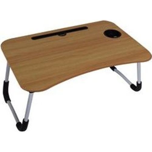 UniQue Multifunctional Foldable Laptop Desk-Wood Finish Table Top - Compact Space Saving Design Durable And Stable Strong Steel Base Frame Powder Coated Finished Legs Four Skid-Proof Rubber Foot Pad Ideal For Laptops Tablets PC’s And Reading Colour Ced...