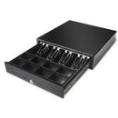 Maken Vk-4101 Cash Drawer - Black, Rj11 / Rj12 Printer Kick Interface, Adjustable Bill (4) & Coin (8) Compartments, 1.5M Detachable Cable, 3 Position Integrated Keylock, Media Slot, Economical Heavy Duty Guage Steeldimensions: 410Mm(W) X 420Mm(D) X 100M,