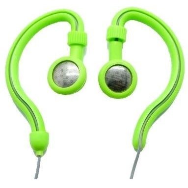 Geeko Innovate Hook On Ear Dynamic Stereo Earphones – Impedance: 32 Ohms @1Khz , Frequency Response: 20-20,000Hz , Maximum Power Input: 0.05W , Sensitivity: 105Db Mw , Jack: 3.5Mm , Length Of Cable: 1.2M – Green , Retail Box , 1 Year Limited Warranty