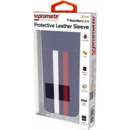 Promate Zino BlackBerry Z10 Protective Leather Sleeve Colour: Black The Zino is a simple solution protecting your BlackBerry Z10 from everyday knocks and scratches. This slim and lightweight leather case features a micro suede inner interior to prevent...