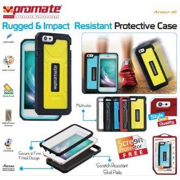 Promate Armor-i6 Rugged & Impact Resistant Protective Case For iPhone 6 Colour:White 1 Year Warranty