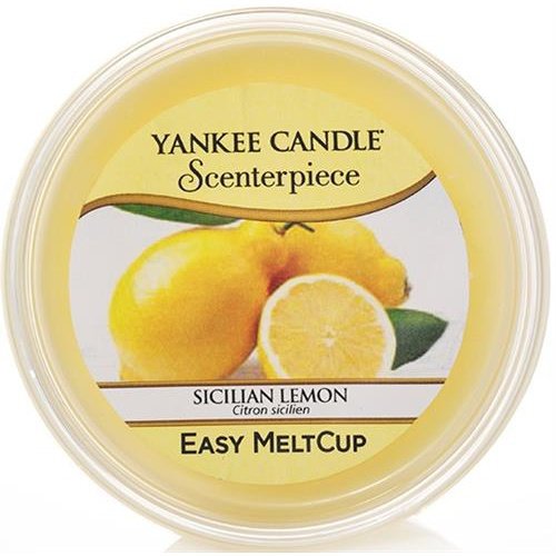 Yankee Candle Sicilian Lemon Melt Cups-Designed To Work With The Stylish Scenterpiece Warmers, It Is A Great Alternative For Fragrance Without A Flame, Retail Box No Warranty
