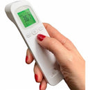 Casey FitGo Non Contact Infrared Forehead Thermometer- Response Time 0.1 sec LCD Display Uses Infrared Technology For No-Contact And Hygienic Temperature Measurement Within 1 Second Distance:0-5cm Requires 2xAAA Batteries Auto power off Colour White