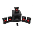 Genius Sw-g5.1 3500 Stereo 5.1 Channel Speaker System For Pc And Home Theatre -total Output Power 80 Watts (rms) 5 X Satellite Speaker 10 Watt 4 Ohm And 1 X Subwoofer 30 Watt 5 Ohm , 6.5-inch Driver, Frequency Response 50 - 20000 Hz , Standby Mode Selecti