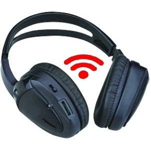 Boss Audio Dual Channel Wireless Infrared Headphones (Sold Individually)For use in cars trucks motorhomes and other vehicles with 12V video-Black 1 year warranty