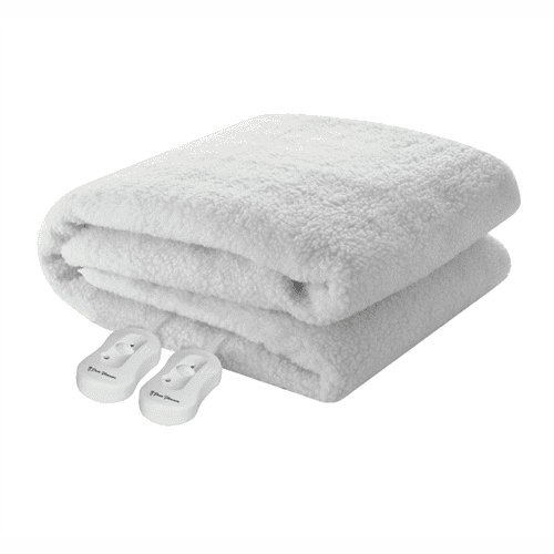 Pure Pleasure Queen Fullfit Sherpa Fleece Extra Length Electric Blanket - 152cm x 205cm 1 year warranty