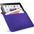 Promate iSleeve.2 iPad premium protective horizontal shamwa leather case with extra pocketFlip cover magnetic lock for device loading securitySlim and classic horizontal cover-upColour:Purple 1 Year Warranty
