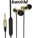 Kworld Kw S25 In Ear Elite Mobile Gaming Earphones Stereo Silicone Earbuds With In-line Intelligent Control Microphone , 9mm Driver Unit , Sensitivity: 98 ±3 Db/mw , 1.2 Metre Braided Cable , 4 Pin 3.5mm Gold Plated Jack – Black, Retail Box , 1 Year Limit