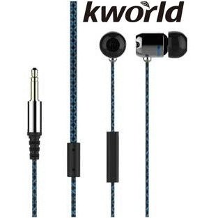 Kworld Kw S27 In-Ear Elite Gaming Earphones - Stereo Silicone Earbuds, Mic, 10Mm & 6Mm Drivers, 98Db Sensitivity, 1.2M Braided Cable, 3.5Mm Jack, Blue