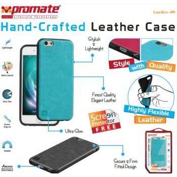 Promate Lanko-i6 Leather Flexible Snap-on Case - Pink 1 Year Warranty