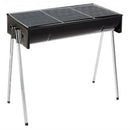 Metalix Large Braai Stand 401 - Easy to assemble and store Grid size: 620 x 320mm Depth: 115mm Carbon steel Height off ground: 620mm 0.7mm mild steel Black 1 year warranty