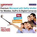 Promate monoPro-BT Premium Monopod with Selfie shutter for Mobiles GoPro & Digital Cameras 1 Year Warranty