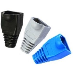 Netix Rj45 Rubber Boots 100 Per Pack - Protects Your Rj45 Connector Anti-Snag Design To Protect Rj45 Plug Clip Compatible With Cat5 5E 6 Ethernet Cable Colour Dark Grey