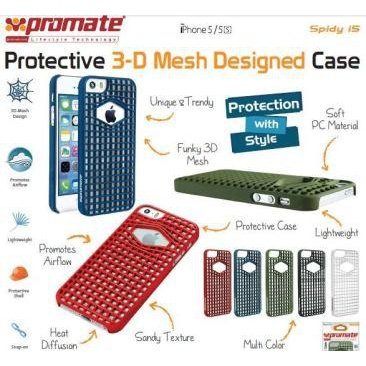 Promate Spidy.I5 Designed Promate Protective Case For Iphone 5 5S, White, Retail Box, 1 Year Warranty