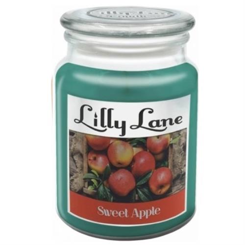 Lilly Lane Sweet Apple Scented Candle Large Lidded Mason Glass Jar – Wax Capacity 510grams Burn Time Up to 75 Hours High Quality Premium paraffin wax Natural Material Wick 100% recyclable Large Lidded Mason Glass Jar
