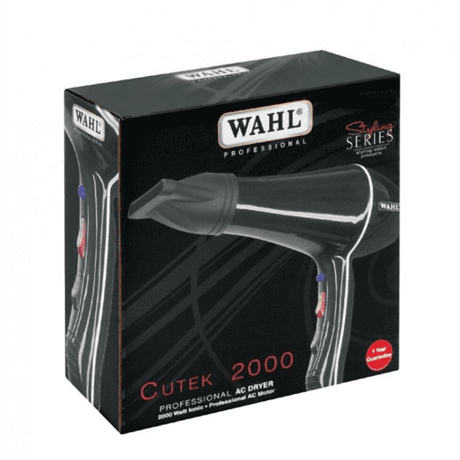 Wahl 2000W Black Cutek Hair Dryer Retail Box 1 Year Warranty