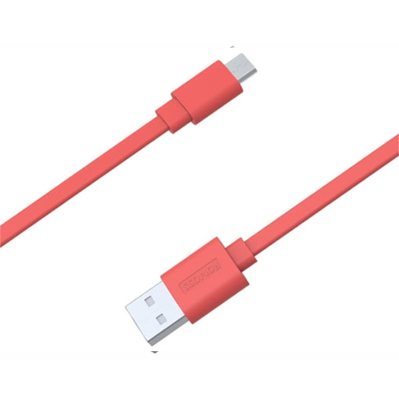 Romoss Usb To Micro Usb 1m Flat Cable - Red