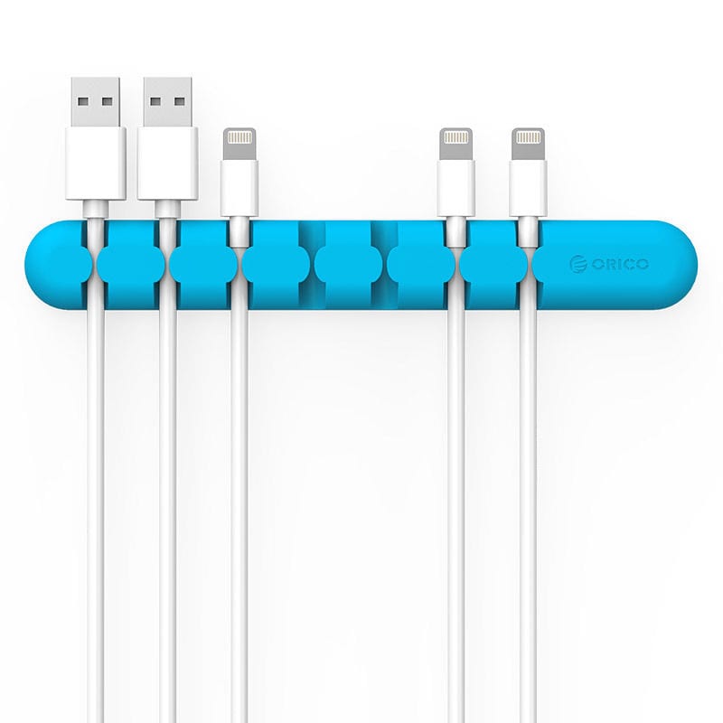 Orico 7 Slot Desktop Cable Clip - Blue