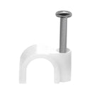 Locally Sourced 6Mm Cable Clips 100 Pack White