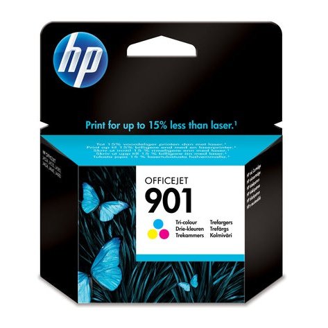 Hp No 901 Tri-Colour Officejet Cartridge - For Use With Hp Officejet J4500 All-In-One Series, Hp Officejet 4500 All-In-One Series, Hp Officejet J4680 All-In-One, Retail Box , No Warranty