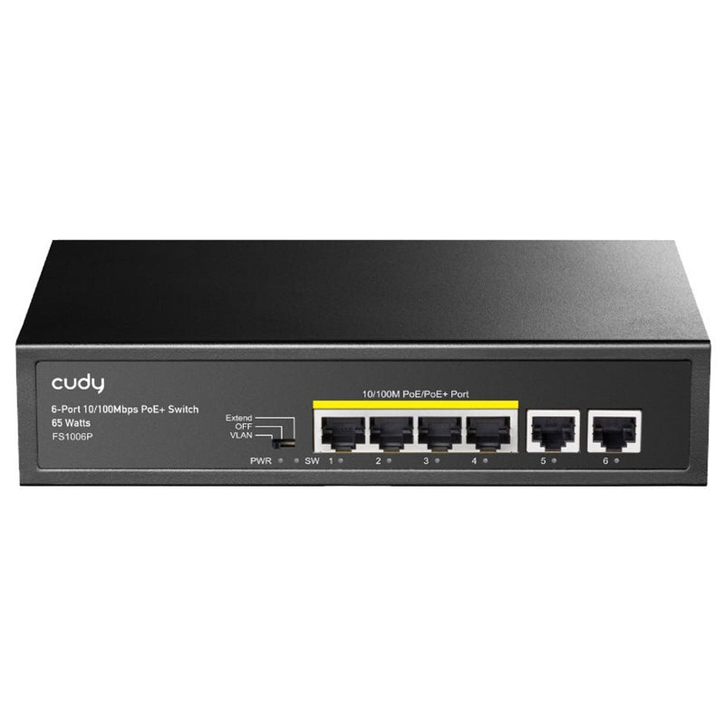 Cudy 6 Port With 4 Port Poe 60W Poe Switch Fs1006P