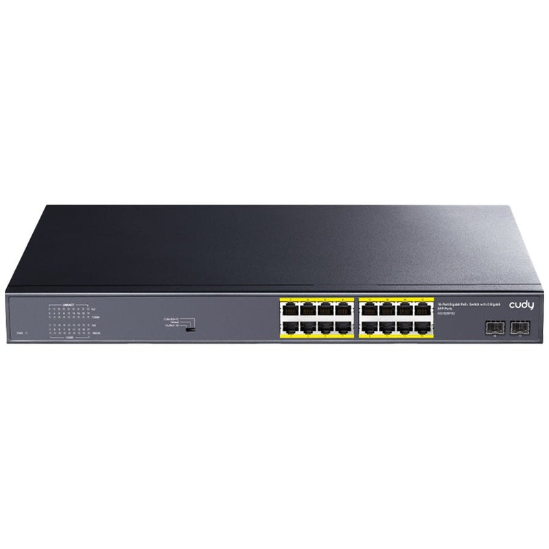 Cudy Gs1020Ps2 16-Port Gigabit Poe Switch With 2 Sfp Uplink Ports - 190W Budget