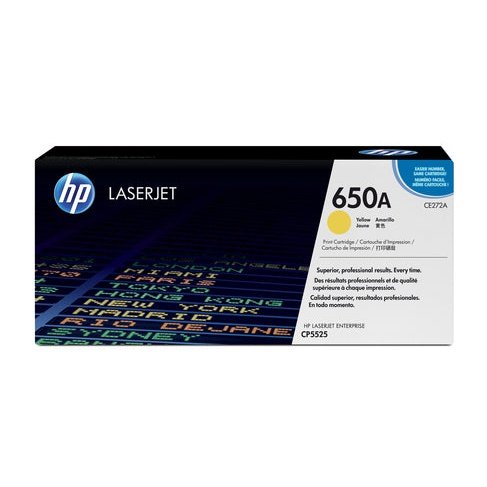 HP 650A COLOR LASERJET CP5525 YELLOW PRINT TONER CARTRIDGE