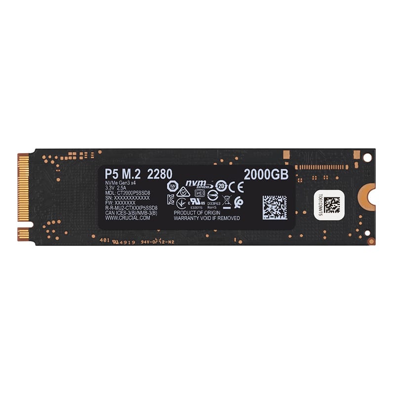 Crucial P5 2tb M.2 Nvme 3d Nand Ssd