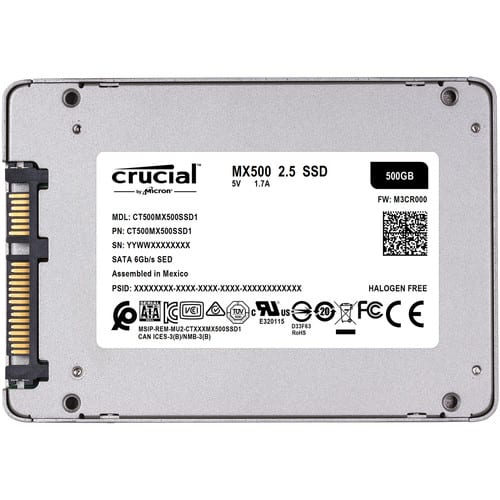 CRUCIAL MX500 2.5" 500GB SATA SSD