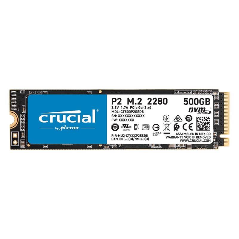 Crucial P2 500Gb M.2 Nvme 3D Nand Ssd
