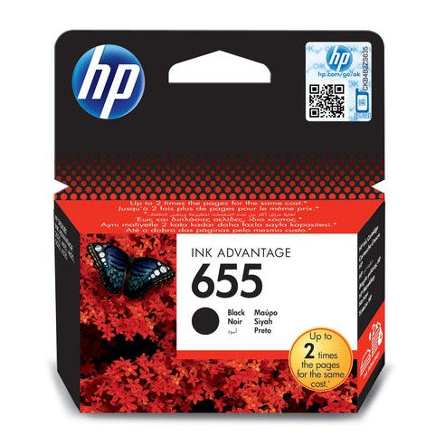 Hp Consumables Hp 655 Black Original Ink Advantage Cartridge;~550 Pages. (Deskjet Ink Advantage 4615 4625 3515 3525 5525).