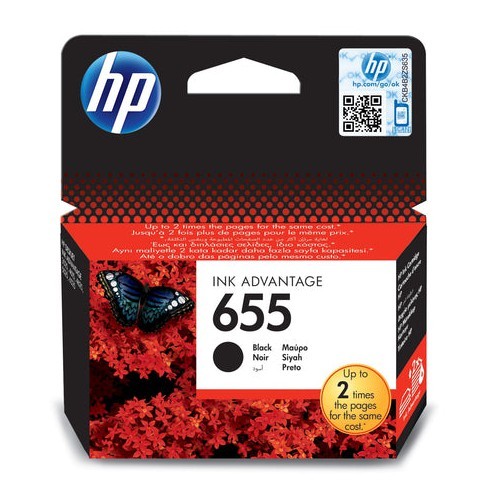 Hp Consumables Hp 655 Black Original Ink Advantage Cartridge;~550 Pages. (Deskjet Ink Advantage 4615 4625 3515 3525 5525).