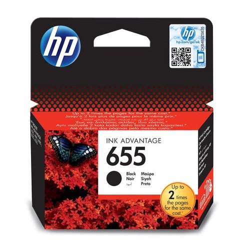 Hp Consumables Hp 655 Black Original Ink Advantage Cartridge;~550 Pages. (Deskjet Ink Advantage 4615 4625 3515 3525 5525).
