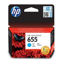 Hp 655 Cyan Original Ink Advantage Cartridge - ~600 Pages