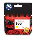Hp Consumables Hp 655 Yellow Original Ink Advantage Cartridge;~600 Pages. (Deskjet Ink Advantage 4615 4625 3515 3525 5525). .