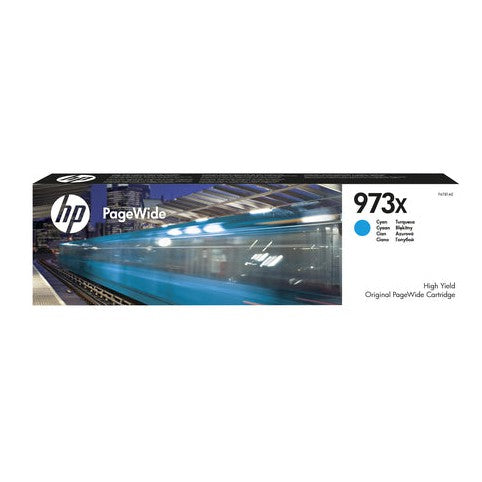 HP 973X HIGH YIELD CYAN ORIGINAL PAGEWIDE CARTRIDGE