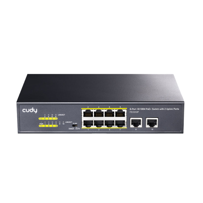 Cudy 10-Port 10 100Mbps Unmanaged Poe+ Switch 120W