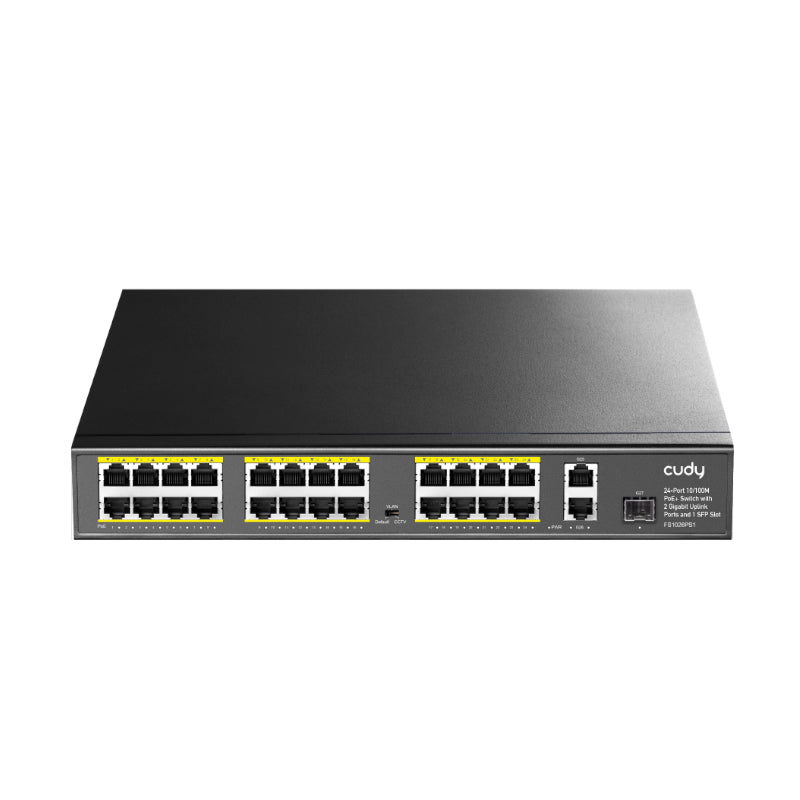 Cudy 24-Port 10 100M 2 Gbe 1 X Gbe Combo Sfp Poe Switch 300W