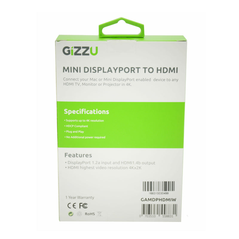 Gizzu Mini Displayport To Hdmi Adapter