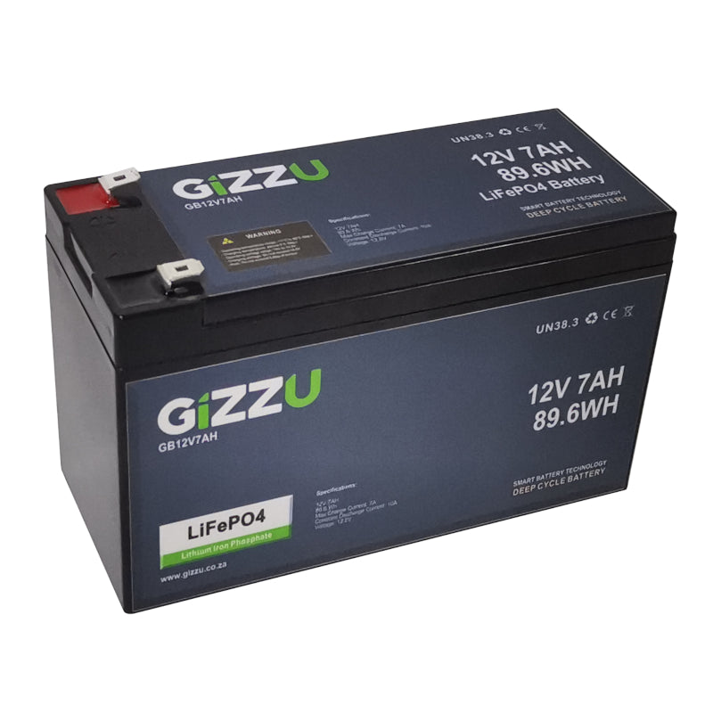 Gizzu 12V 7Ah Lithium Batteries