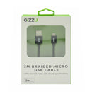 Gizzu Micro 2M Usb Braided Cable Black