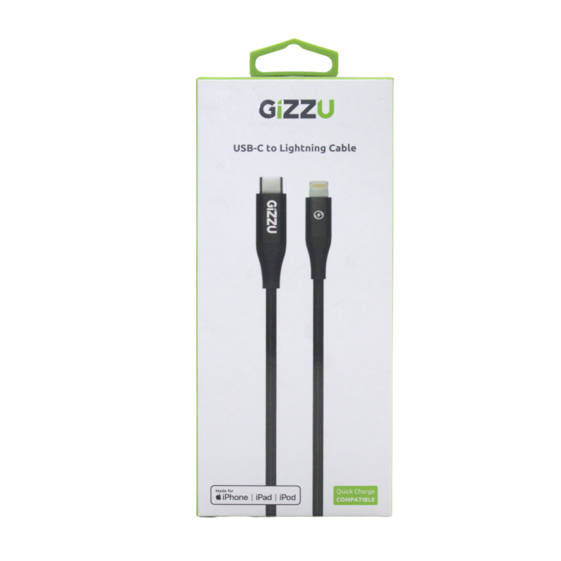 Gizzu Usb-C To Lightning 8Pin 2M Cable - Black