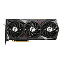 MSI Nvidia GeForce RTX 3070 Ti GAMING X TRIO 8G is a powerful graphics card featuring 8GB of GDDR6X memory with a 256-bit interface. It supports PCI Express Gen 4.0 and boasts a boost core clock speed of 1830MHz for high-performance gaming and renderin...