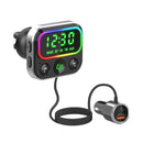 Gizzu Bluetooth 5 Usb Rgb Led Pd 18W Qc3.0 18W Usb Microsd Fm Transmitter Handsfree Kit