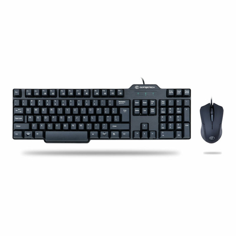 Gofreetech Wired Kb Mouse Combo - Black