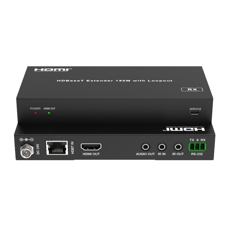 Hdcvt Hdmi Hdbaset 150M 1080P Extender W Audio Embedder And De-Embedder