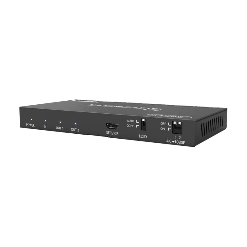 Hdcvt 1X2 Hdmi 2.0 Splitter With Scaler Audio Extract Edid Hdcp 2.2