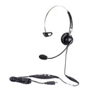 Calltel H650nc Mono-ear Headset - Noise-cancelling Mic + Uc2000t Quick Disconnect Usb Sound Card Adapter Cable