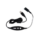 Calltel H550 Stereo-ear Headset - Noise-cancelling Mic + Uc2000t Quick Disconnect Usb Sound Card Adapter Cable